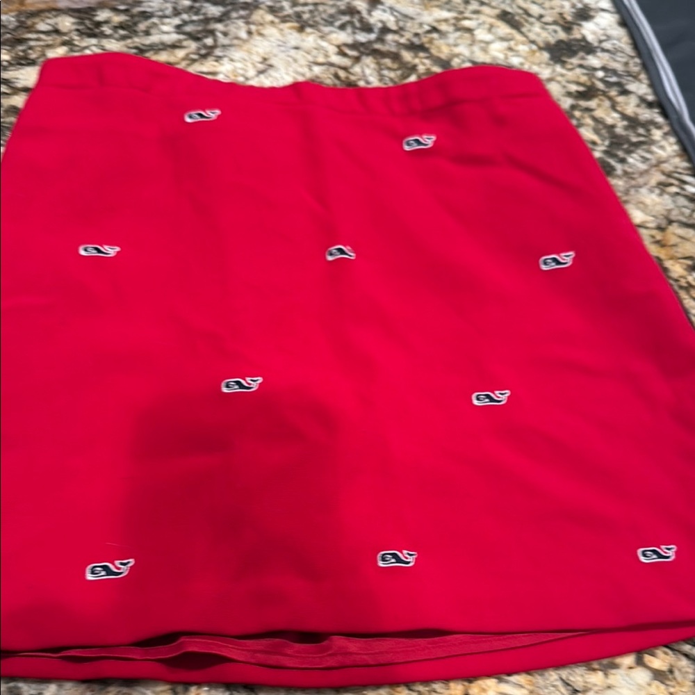 Vineyard Vines Red Mini Pencil Skirt Resort Wear (New)
